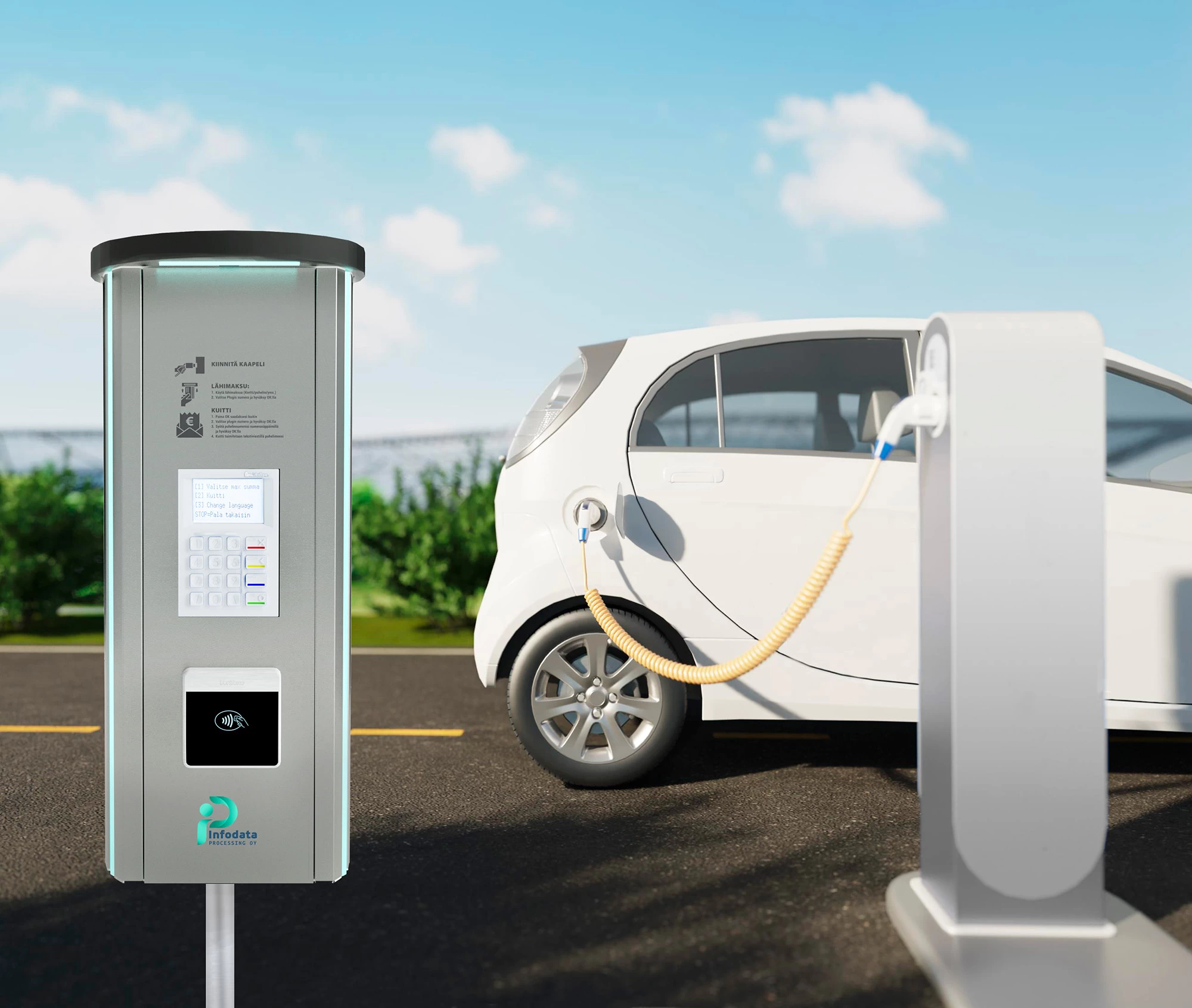 Uusi edullinen maksuautomaatti sähköautojen lataukseen